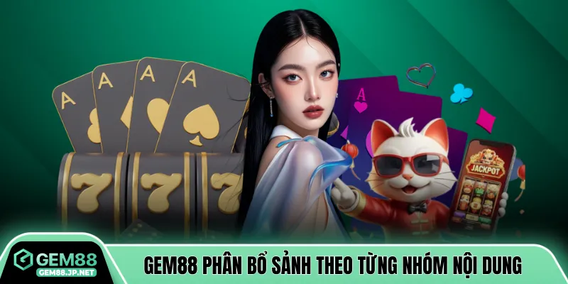 GEM88 phân bổ sảnh theo từng nhóm nội dung